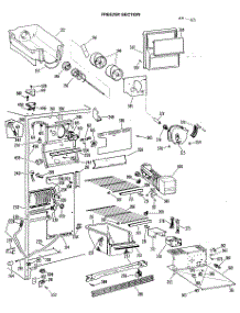 02 - Freezer Section parts for Ge Refrigerator TFX24PLP from AppliancePartsPros.com