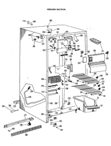 02 - Freezer Section parts for Ge Refrigerator TFX20PMA from AppliancePartsPros.com