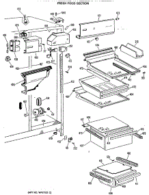 03 - Fresh Food Section parts for Ge Refrigerator TFX22ZLR from AppliancePartsPros.com