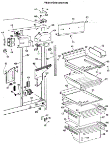 04 - Fresh Food Section parts for Ge Refrigerator TFX24ELP from AppliancePartsPros.com
