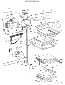 03 - Fresh Food Section parts for Ge Refrigerator TFX22KLR from AppliancePartsPros.com