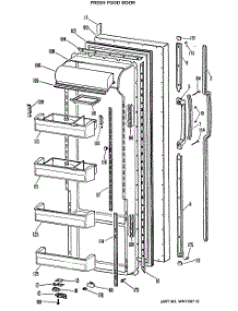 02 - Fresh Food Door parts for Ge Refrigerator TFX24VLL from AppliancePartsPros.com