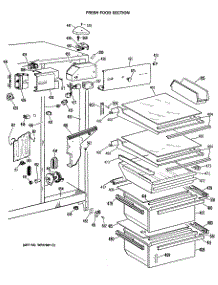 04 - Fresh Food Section parts for Ge Refrigerator TFX24FMA from AppliancePartsPros.com