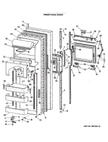 02 - Fresh Food Door parts for Ge Refrigerator TFX24FMA from AppliancePartsPros.com
