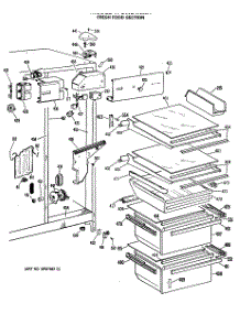 04 - Fresh Food Section parts for Ge Refrigerator TFCW24RMA from AppliancePartsPros.com