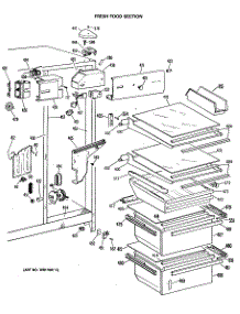 04 - Fresh Food Section parts for Ge Refrigerator TFX24TMA from AppliancePartsPros.com
