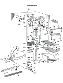 02 - Freezer Section parts for Ge Refrigerator TFX22ZMA from AppliancePartsPros.com