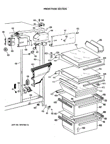 03 - Fresh Food Section parts for Ge Refrigerator TFX24ZMA from AppliancePartsPros.com