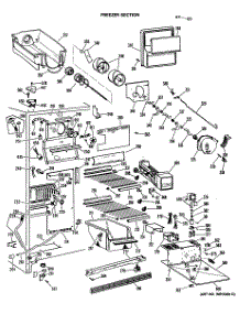 03 - Freezer Section parts for Ge Refrigerator TFXE24RMA from AppliancePartsPros.com