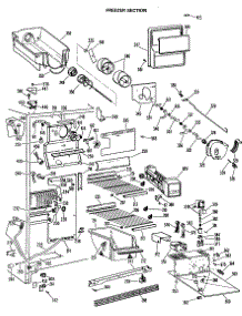 03 - Freezer Section parts for Ge Refrigerator TFXW24RMA from AppliancePartsPros.com