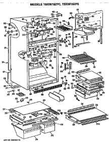 Freezer Section / Shelfs parts for Ge Refrigerator TBXW19ZPCRWH from AppliancePartsPros.com