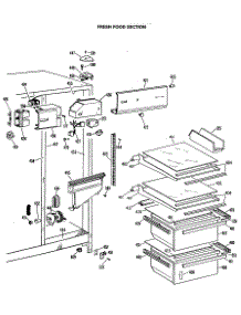03 - Fresh Food Section parts for Ge Refrigerator TFXW20RNB from AppliancePartsPros.com