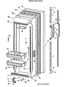 02 - Fresh Food Door parts for Ge Refrigerator TFXW24RMA from AppliancePartsPros.com