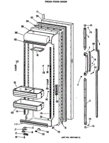 02 - Fresh Food Door parts for Ge Refrigerator TFE24RMA from AppliancePartsPros.com