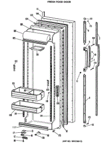 02 - Fresh Food Door parts for Ge Refrigerator TFX24VMA from AppliancePartsPros.com