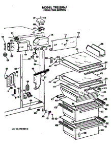 Fresh Food Section parts for Ge Refrigerator TFE22RNA from AppliancePartsPros.com