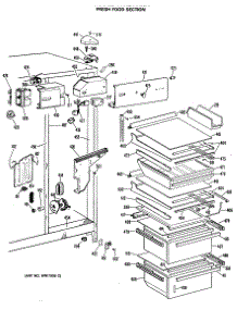 04 - Fresh Food Section parts for Ge Refrigerator TFX24VMA from AppliancePartsPros.com