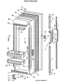 02 - Fresh Food Door parts for Ge Refrigerator TFX24EMA from AppliancePartsPros.com