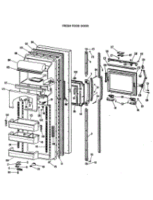 02 - Fresh Food Door parts for Ge Refrigerator TFCW27FMA from AppliancePartsPros.com