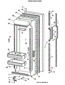 02 - Fresh Food Door parts for Ge Refrigerator TFX24RMA from AppliancePartsPros.com