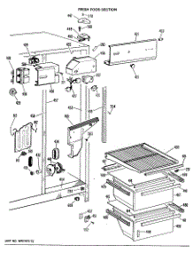 03 - Fresh Food Section parts for Ge Refrigerator TFX24PLS from AppliancePartsPros.com
