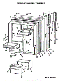 Fresh Food Door parts for Ge Refrigerator TBX25RPELAD from AppliancePartsPros.com