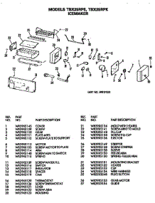 Icemaker parts for Ge Refrigerator TBX25RPERWH from AppliancePartsPros.com