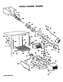 Freezer Section parts for Ge Refrigerator TBX25RPELAD from AppliancePartsPros.com