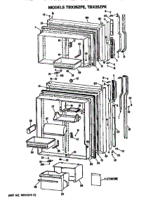 Doors parts for Ge Refrigerator TBX25ZPERWH from AppliancePartsPros.com