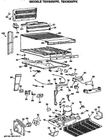 Unit parts for Ge Refrigerator TBXW25FPKLWH from AppliancePartsPros.com