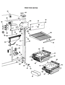 03 - Fresh Food Section parts for Ge Refrigerator TFE20DMA from AppliancePartsPros.com