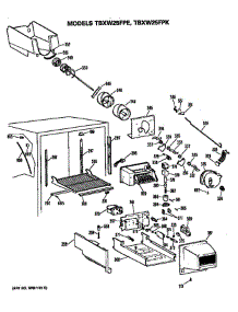 Freezer Section parts for Ge Refrigerator TBXW25FPERWH from AppliancePartsPros.com