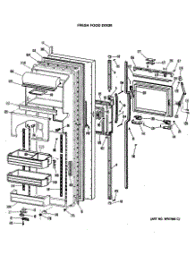 02 - Fresh Food Door parts for Ge Refrigerator TFE24FMA from AppliancePartsPros.com