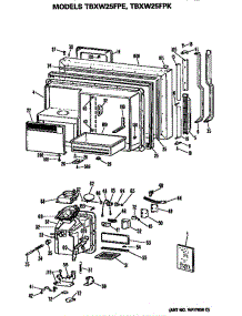 Freezer Door parts for Ge Refrigerator TBXW25FPERWH from AppliancePartsPros.com