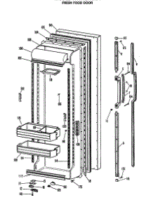 02 - Fresh Food Door parts for Ge Refrigerator TFXW27RMA from AppliancePartsPros.com