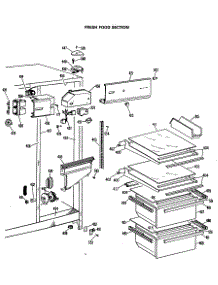 03 - Fresh Food Section parts for Ge Refrigerator TFE20RNB from AppliancePartsPros.com