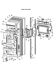02 - Fresh Food Door parts for Ge Refrigerator TFEW27FMA from AppliancePartsPros.com