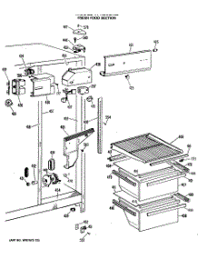 03 - Fresh Food Section parts for Ge Refrigerator TFX20SNB from AppliancePartsPros.com