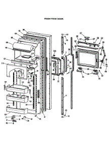 02 - Fresh Food Door parts for Ge Refrigerator TFEW27FNA from AppliancePartsPros.com