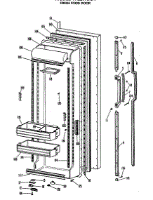 02 - Fresh Food Door parts for Ge Refrigerator TFE27RMA from AppliancePartsPros.com