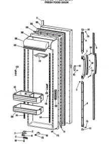 02 - Fresh Food Door parts for Ge Refrigerator TFE27EMA from AppliancePartsPros.com