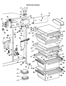 04 - Fresh Food Section parts for Ge Refrigerator TFE27EMA from AppliancePartsPros.com
