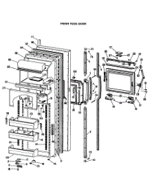 02 - Fresh Food Door parts for Ge Refrigerator TFE27FMA from AppliancePartsPros.com