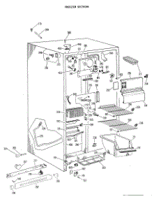 02 - Freezer Section parts for Ge Refrigerator TFX19LFB from AppliancePartsPros.com