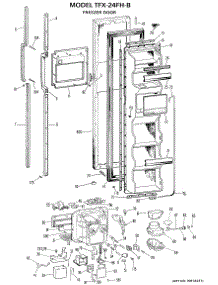 02 - Freezer Door parts for Ge Refrigerator TFX24FHB from AppliancePartsPros.com
