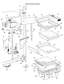 04 - Fresh Food Section parts for Ge Refrigerator TFX24FHB from AppliancePartsPros.com