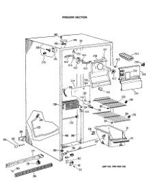 02 - Freezer Section parts for Ge Refrigerator TFX19LRAWH from AppliancePartsPros.com