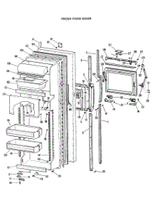 02 - Fresh Food Door parts for Ge Refrigerator TFX24FHE from AppliancePartsPros.com