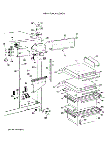03 - Fresh Food Section parts for Ge Refrigerator TFXW20RRAWH from AppliancePartsPros.com