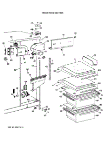 03 - Fresh Food Section parts for Ge Refrigerator TFX20RRAWH from AppliancePartsPros.com